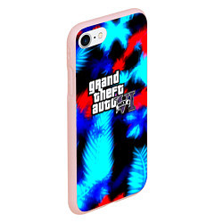 Чехол iPhone 7/8 матовый GTA 6 тропики, цвет: 3D-светло-розовый — фото 2