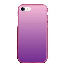 Чехол iPhone 7/8 матовый Нежный розовый и насыщенный малиновый градиент