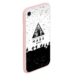 Чехол iPhone 7/8 матовый Thirty seconds to mars Jared Leto music, цвет: 3D-светло-розовый — фото 2