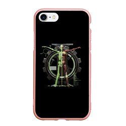 Чехол iPhone 7/8 матовый Магос биологис череп, цвет: 3D-светло-розовый
