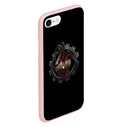 Чехол iPhone 7/8 матовый Сердце механикус стимпанк, цвет: 3D-светло-розовый — фото 2
