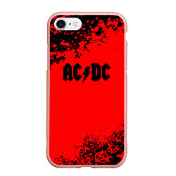 Чехол iPhone 7/8 матовый AC DC skull rock краски