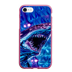 Чехол iPhone 7/8 матовый Фиолетовая акула