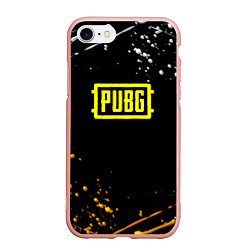 Чехол iPhone 7/8 матовый PUBG краски поля боя