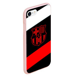 Чехол iPhone 7/8 матовый Barcelona stripes sport, цвет: 3D-светло-розовый — фото 2