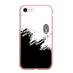 Чехол iPhone 7/8 матовый Juventus black sport texture