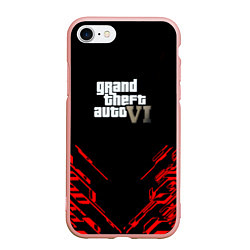 Чехол iPhone 7/8 матовый GTA6 stripes game