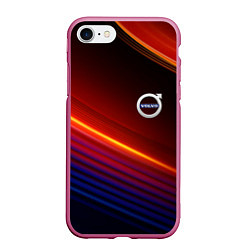 Чехол iPhone 7/8 матовый Volvo neon gradient auto