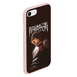Чехол iPhone 7/8 матовый Oli Sykes - Bring Me the Horizon, цвет: 3D-светло-розовый — фото 2