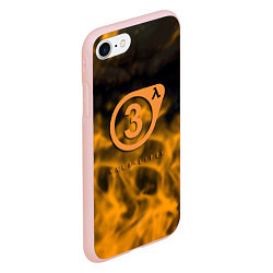 Чехол iPhone 7/8 матовый Half life orange flame valve, цвет: 3D-светло-розовый — фото 2