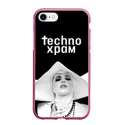 Чехол iPhone 7/8 матовый Techno храм монашка в белом