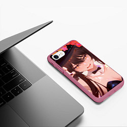 Чехол iPhone 7/8 матовый Genshin Impact Ху Тао, цвет: 3D-малиновый — фото 2