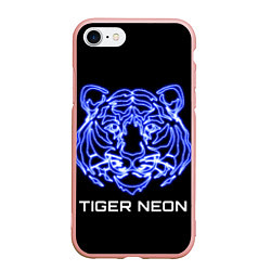 Чехол iPhone 7/8 матовый Tiger neon art