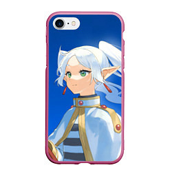 Чехол iPhone 7/8 матовый Sousou no Frieren smile, цвет: 3D-малиновый