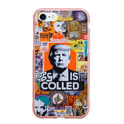 Чехол iPhone 7/8 матовый Donald Trump - american сollage