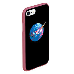 Чехол iPhone 7/8 матовый NASA true space star, цвет: 3D-малиновый — фото 2