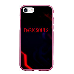 Чехол iPhone 7/8 матовый Darksouls geometry cybergame, цвет: 3D-малиновый