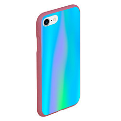 Чехол iPhone 7/8 матовый Неоновые голографические линии, цвет: 3D-малиновый — фото 2