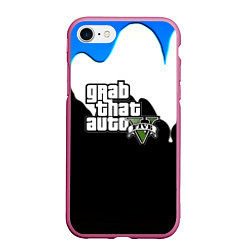 Чехол iPhone 7/8 матовый GTA 5 краски гейм