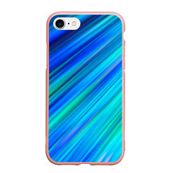 Чехол iPhone 7/8 матовый Неоновые синие лучи