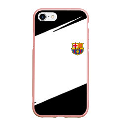 Чехол iPhone 7/8 матовый Barcelona краски чёрные спорт