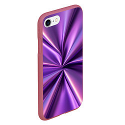 Чехол iPhone 7/8 матовый Металлический фиолетовый атлас ткань, цвет: 3D-малиновый — фото 2