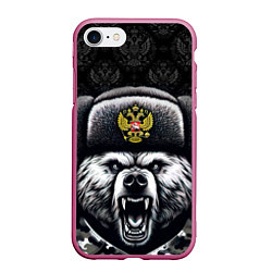 Чехол iPhone 7/8 матовый Русский медведь