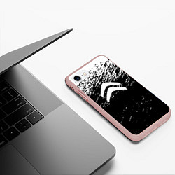 Чехол iPhone 7/8 матовый Citroen краски тектсура, цвет: 3D-светло-розовый — фото 2