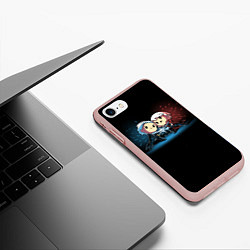 Чехол iPhone 7/8 матовый Данте против Вергилия, цвет: 3D-светло-розовый — фото 2
