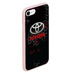 Чехол iPhone 7/8 матовый Toyota краски броня, цвет: 3D-светло-розовый — фото 2
