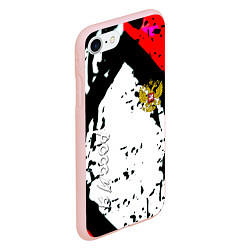 Чехол iPhone 7/8 матовый Россия краски текстура, цвет: 3D-светло-розовый — фото 2