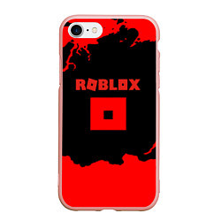 Чехол iPhone 7/8 матовый Roblox краски красные