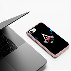 Чехол iPhone 7/8 матовый Русский ассасин, цвет: 3D-светло-розовый — фото 2