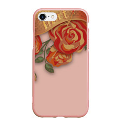 Чехол iPhone 7/8 матовый Hurt pin-up, цвет: 3D-светло-розовый