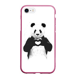 Чехол iPhone 7/8 матовый Panda love