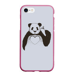 Чехол iPhone 7/8 матовый Panda love art