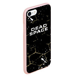 Чехол iPhone 7/8 матовый Dead space текстура, цвет: 3D-светло-розовый — фото 2