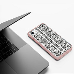 Чехол iPhone 7/8 матовый Арабески ренессанса, цвет: 3D-светло-розовый — фото 2