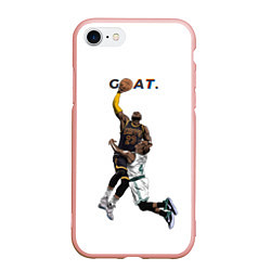 Чехол iPhone 7/8 матовый Goat 23 - LeBron James, цвет: 3D-светло-розовый