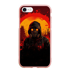 Чехол iPhone 7/8 матовый Stalker 2 fire ghost, цвет: 3D-светло-розовый