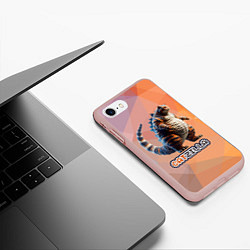 Чехол iPhone 7/8 матовый Большой котзилла, цвет: 3D-светло-розовый — фото 2
