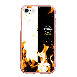 Чехол iPhone 7/8 матовый Opel огонь текстура