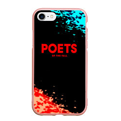 Чехол iPhone 7/8 матовый Poets of the fall краски брызги