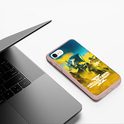 Чехол iPhone 7/8 матовый Helldivers 2: Battle, цвет: 3D-светло-розовый — фото 2