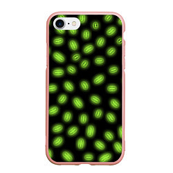 Чехол iPhone 7/8 матовый Неоновая имитация бактерий, цвет: 3D-светло-розовый