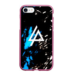 Чехол iPhone 7/8 матовый Linkin park холодные краски