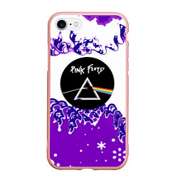 Чехол iPhone 7/8 матовый Pink floyd violet splash