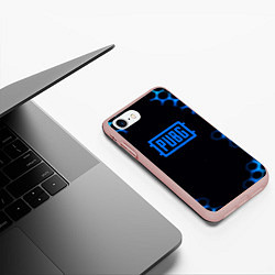Чехол iPhone 7/8 матовый Pubg текстура броня, цвет: 3D-светло-розовый — фото 2