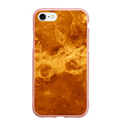 Чехол iPhone 7/8 матовый Лава Венеры - star dust, цвет: 3D-светло-розовый