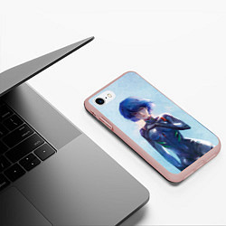 Чехол iPhone 7/8 матовый Рей Аянами из Евангелиона, цвет: 3D-светло-розовый — фото 2